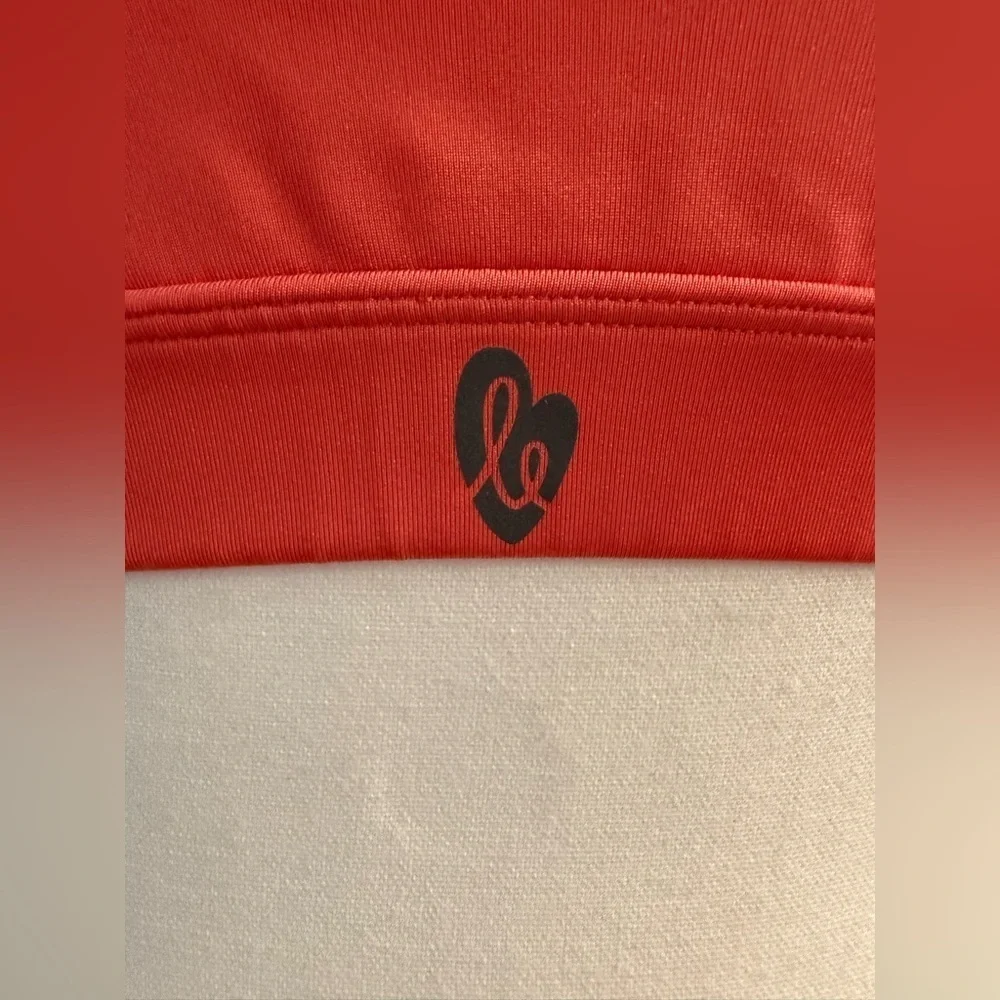 Ellie Dark Coral Scalloped Back Sports Bra